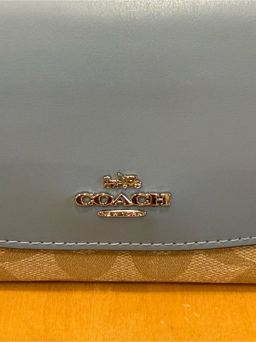 Coach Two-Tone Signature Continental Wallet - Picture 8 of 10